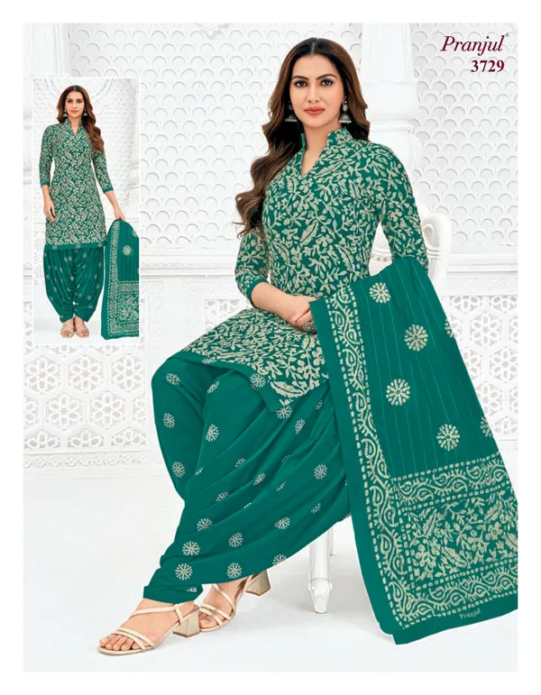 Pranjul Premium Cotton Stright Top patiyala Bottom with Dupatta | SW3729