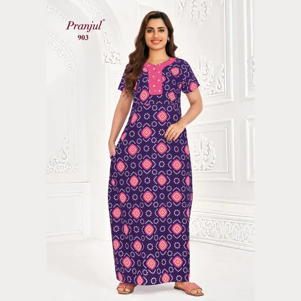 Pranjul Nighty Pure Cotton  | PN903