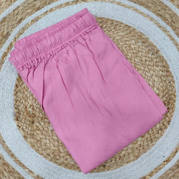 Straight Pants with Pocket & Rope (B.Pink) | 41 Length  | ST40