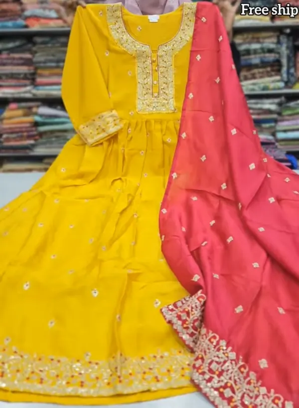 Kurti With Shawl | KS920