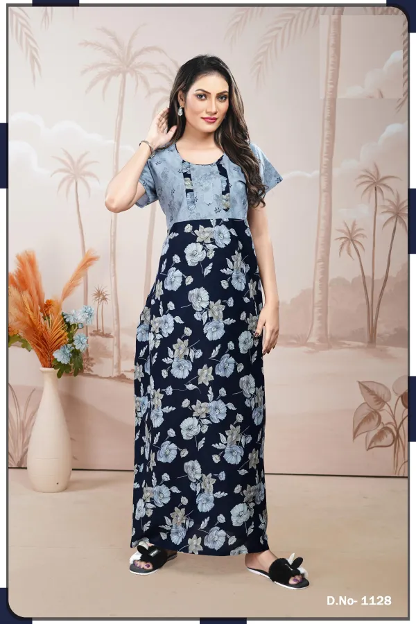 Premium Cotton Branded Nighty | BR28