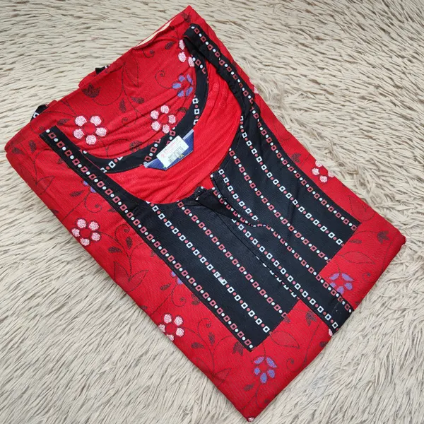 Premium Heavy Cotton Zip Nighty | NT2595