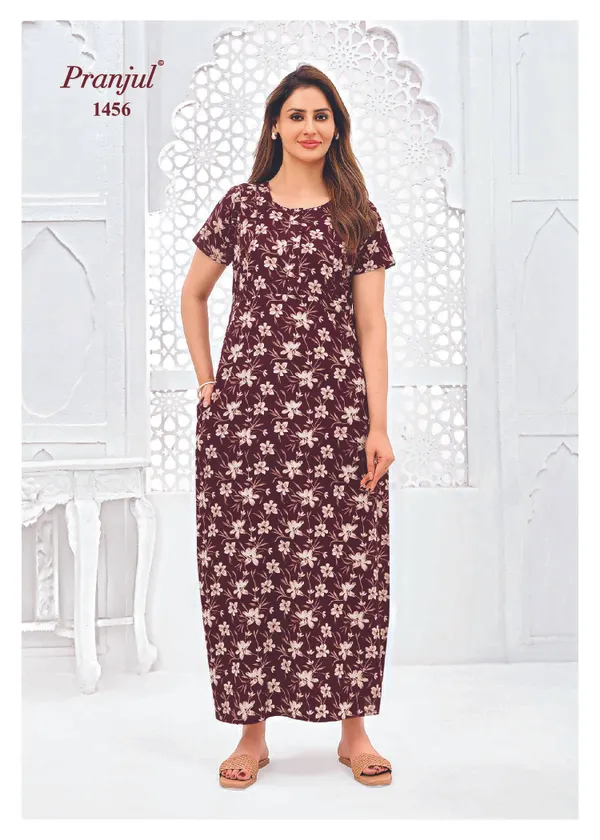 Pure Cotton Pranjul Nighty |PN1456