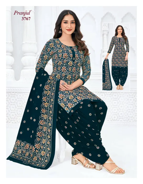 Pranjul Premium Cotton Stright Top patiyala Bottom with Dupatta | SW3767