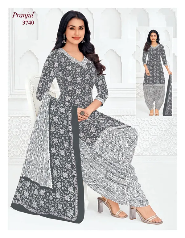 Pranjul Premium Cotton Stright Top patiyala Bottom with Dupatta | SW3740