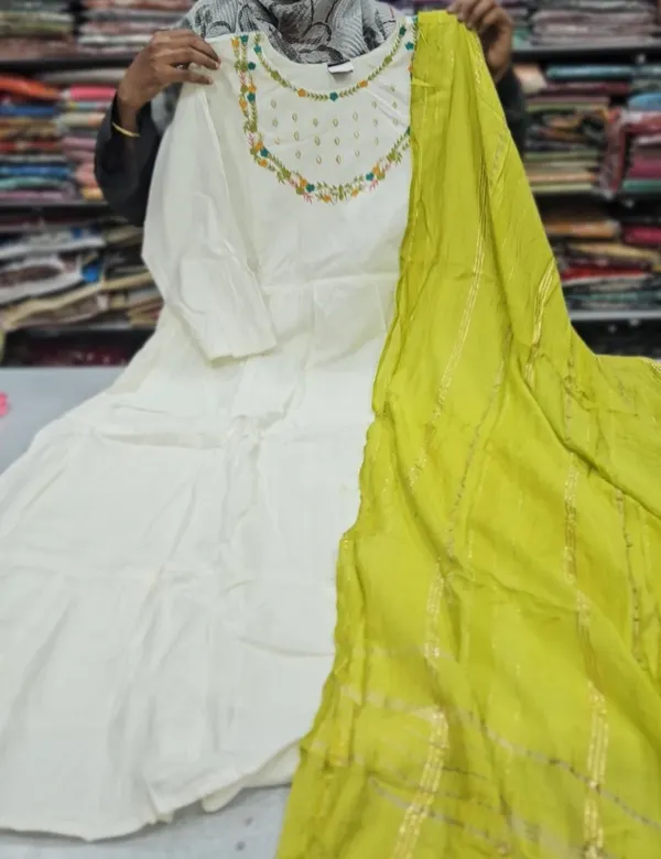 Anarkali Kurti with Dupatta | KS744