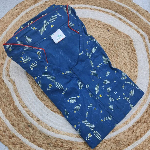 Premium Rajwadi Cotton Collar Neck Nighty | NT3806