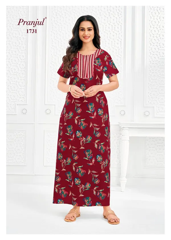 Pranjul Nighty Pure Cotton | PN1731