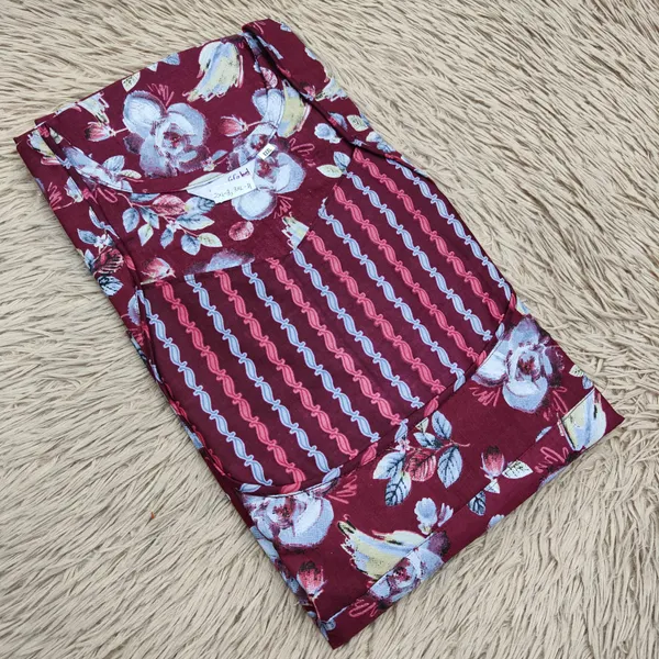 Premium Cotton Frock  Nighty with Adjustable Rope & Side Pocket | NT3357