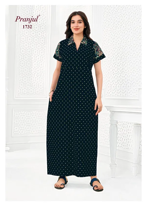 Pranjul Nighty Pure Cotton | PN1732