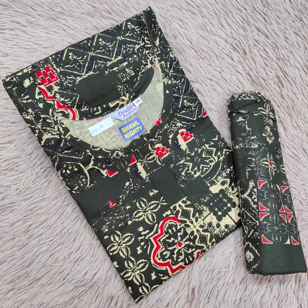 Shawl Nighty Premium Cotton | NT2494