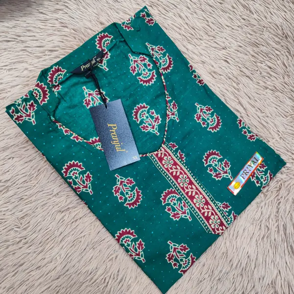 Pranjul Pure Cotton Straight Kurti | PK188