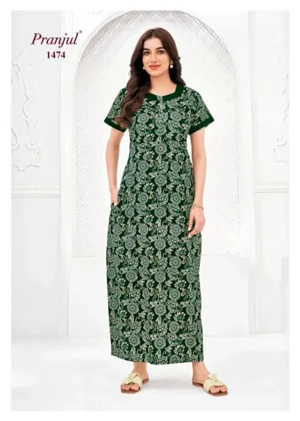 Pranjul Nighty Pure Cotton  | PN1474