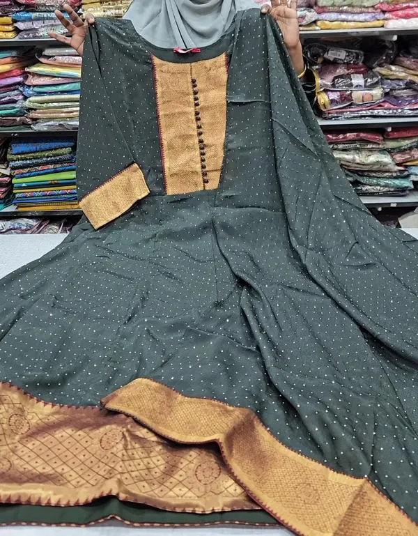 Vichitra Silk Kurti with Shawl | KS708