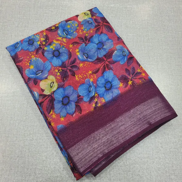 Shimmer Cotton Saree with Contrast Blouse | SR164