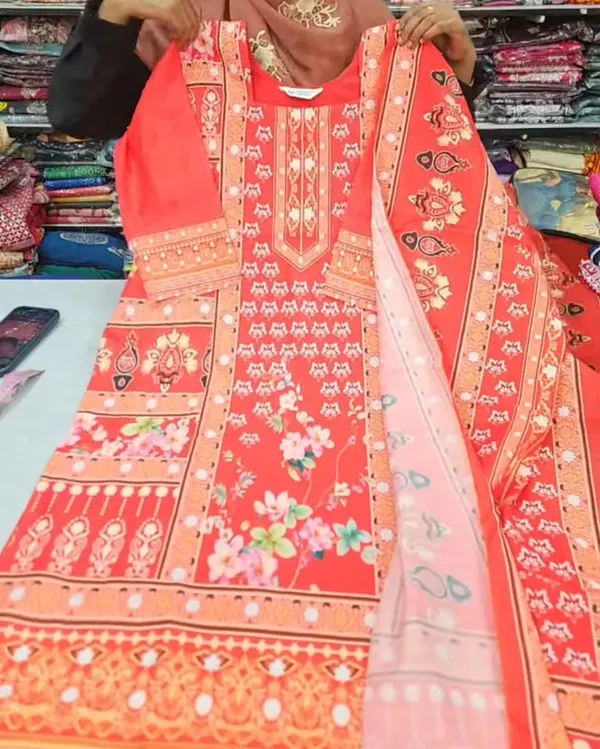 Muslin Karachi Style Straight Top with Dupatta | SK20