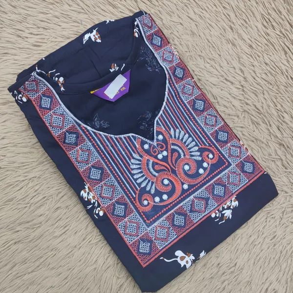 Pure Cotton Embroidered Nighty |NT3251