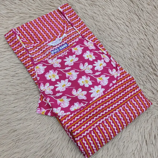 Premium Cotton Frock Style Nighty with Adjustable Rope & Side Pocket | NT3283