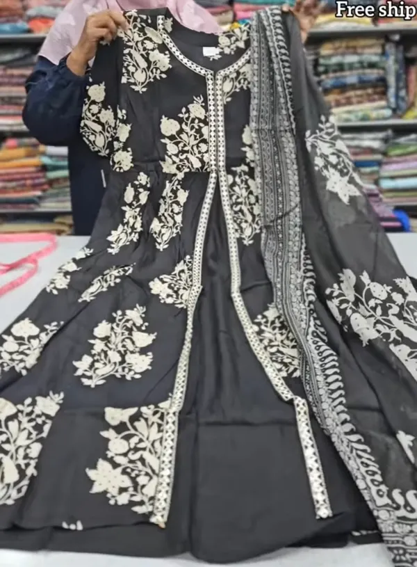 Kurti With Shawl | KS933