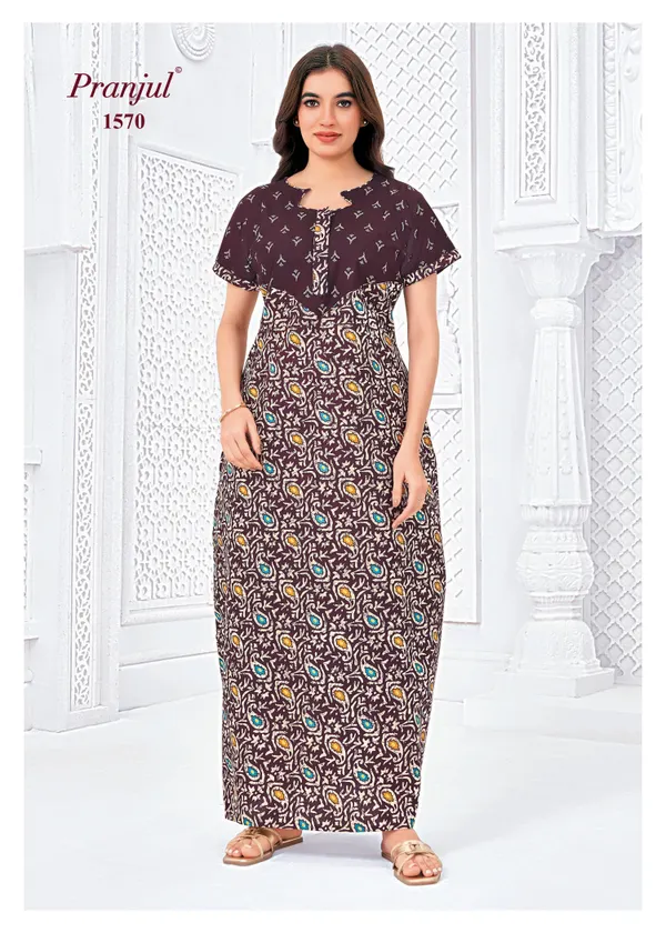 Pranjul Nighty Pure Cotton  | PN1570
