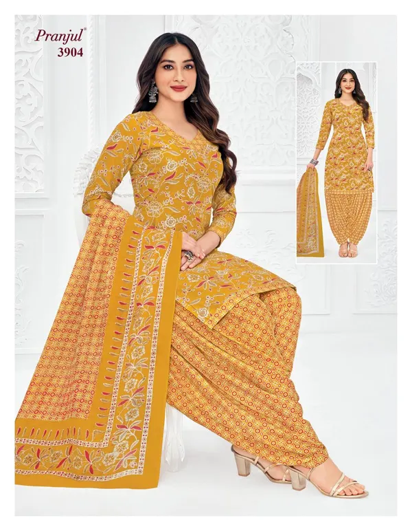 Pranjul Premium Cotton Stright Top Patiyala Bottom with Dupatta | SW3904