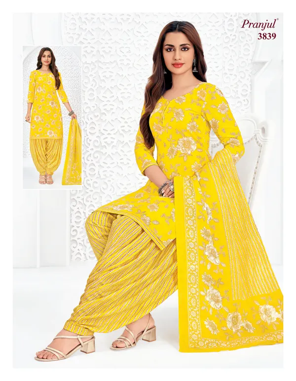 Pranjul Premium Cotton Stright Top Patiyala Bottom with Dupatta | SW3839