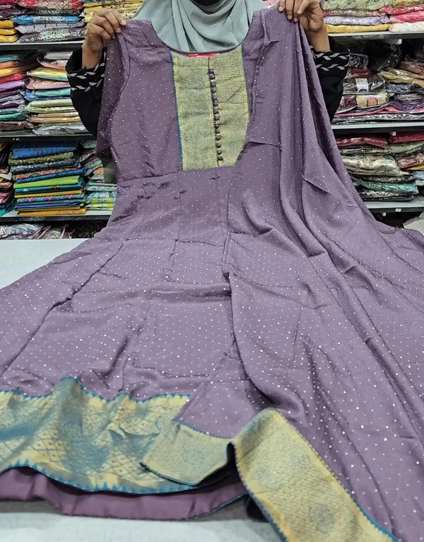 Vichitra Silk Kurti with Shawl | KS705