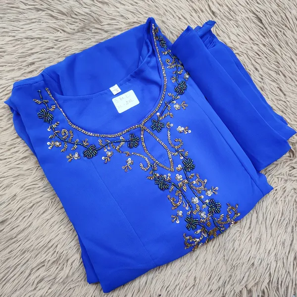 Premium Digital Chiffon Kurti with Shawl | KS903