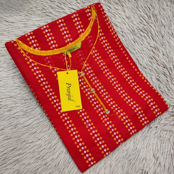 Pranjul Pure Cotton Straight Kurti | PK474