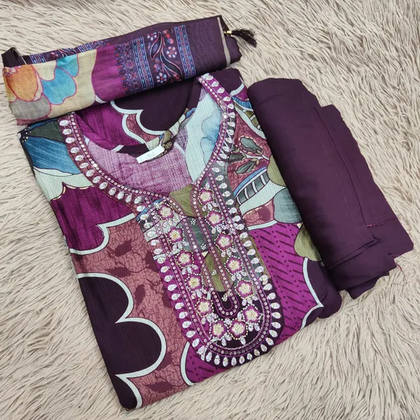Premium Vatican Top Bottom & Dupatta Set | TS2055
