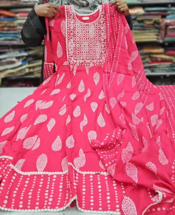 Anarkali Kurti with Dupatta | KS754