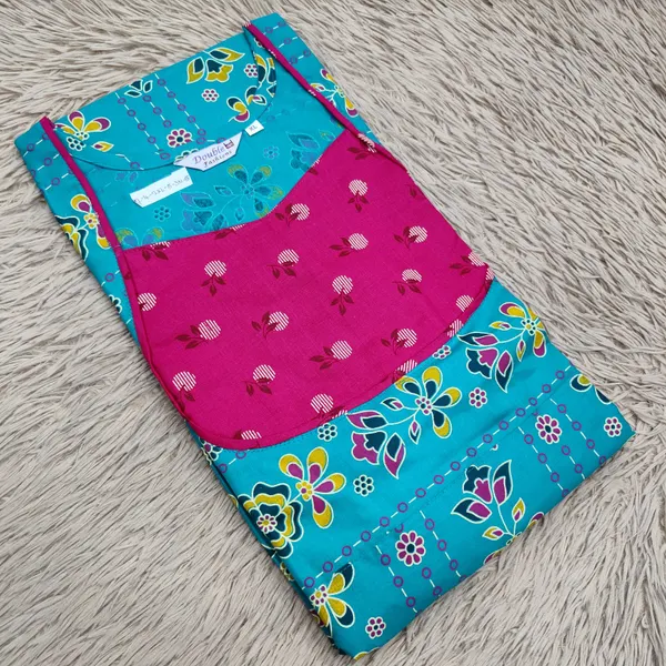 Premium Cotton Frock Style Nighty with Adjustable Rope & Side Pocket | NT3542