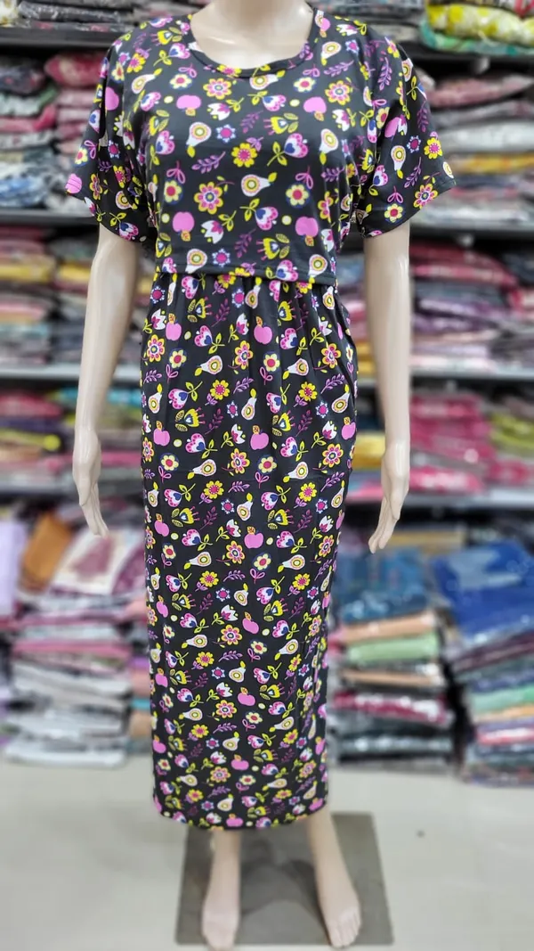 Hosiery Cotton Zipless Feeding Kurti | FK106