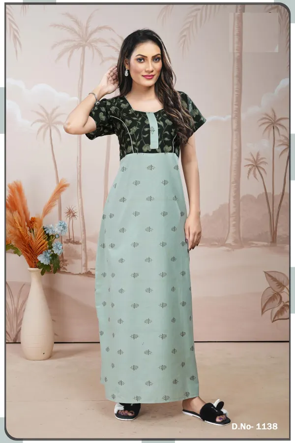 Premium Cotton Branded Nighty | BR38