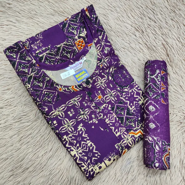Shawl Nighty Premium Cotton | NT2497