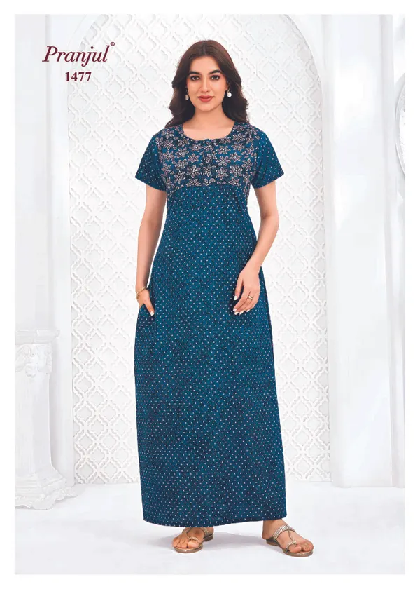 Pure Cotton Pranjul Nighty |PN1477