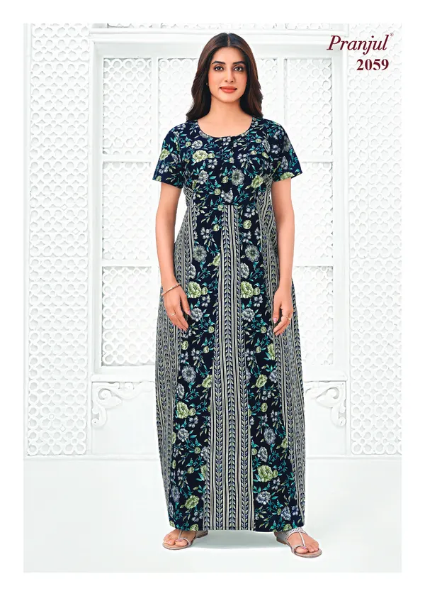 Pranjul Nighty Pure Cotton | PN2059