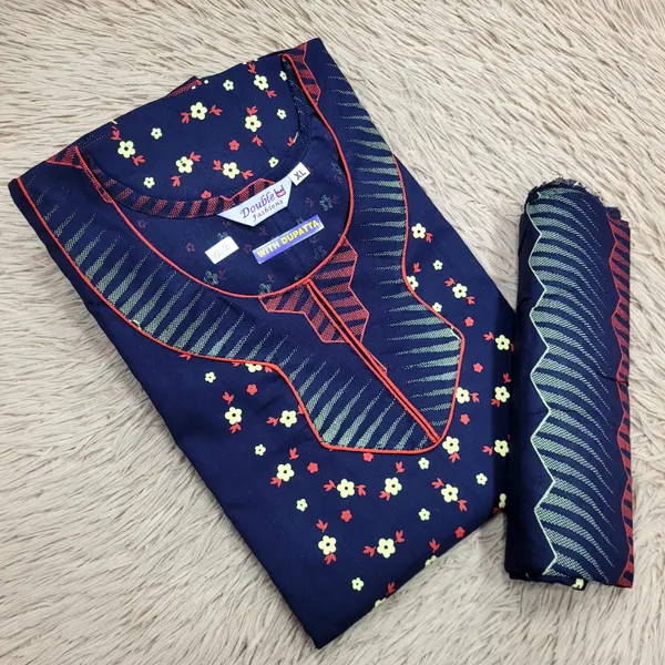 Premium Half Sleeve Shawl Nighty Set | NT3750