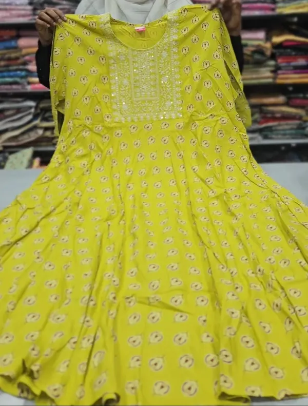 Heavy Rayon Anarkali Kurti | AK1099