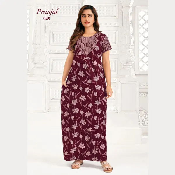 Pranjul Nighty Pure Cotton  | PN945