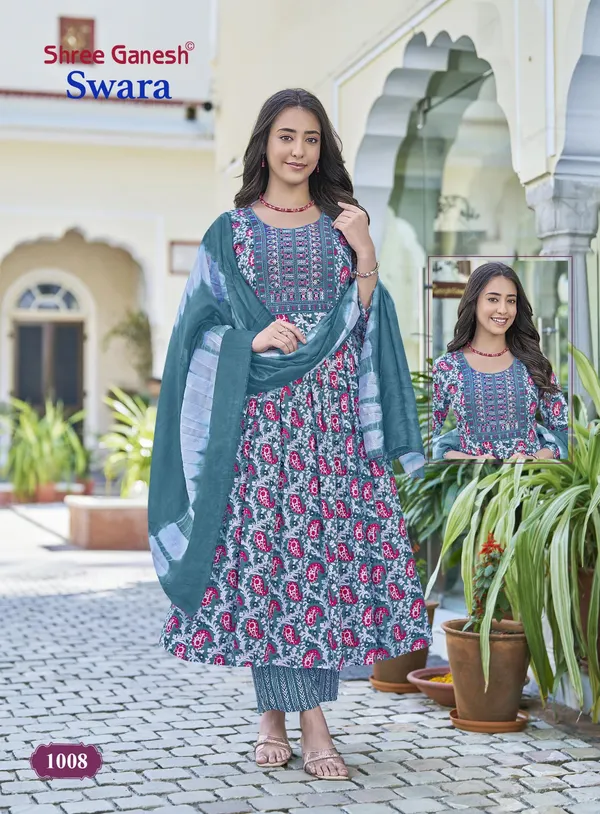 Sree Ganesh Heavy Rayon Anarkali Top Bottom & Dupatta | TS2997