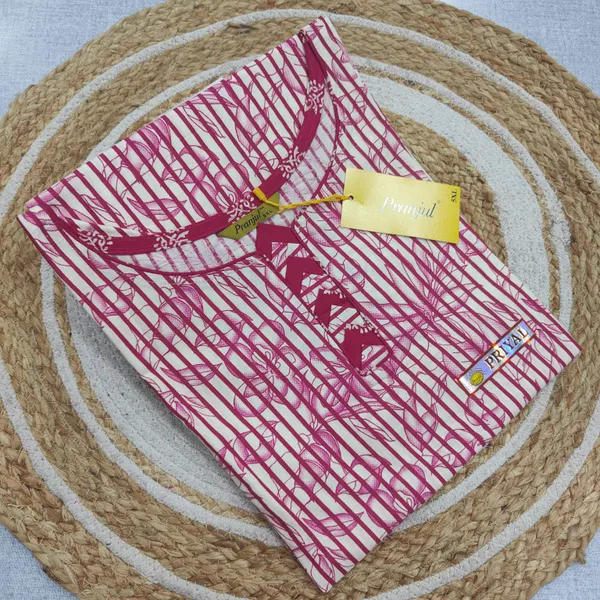 Pranjul Pure Cotton Straight Kurti | PK574