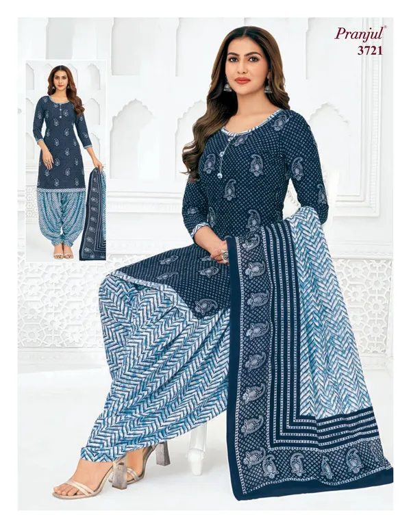 Pranjul Premium Cotton Stright Top patiyala Bottom with Dupatta | SW3721