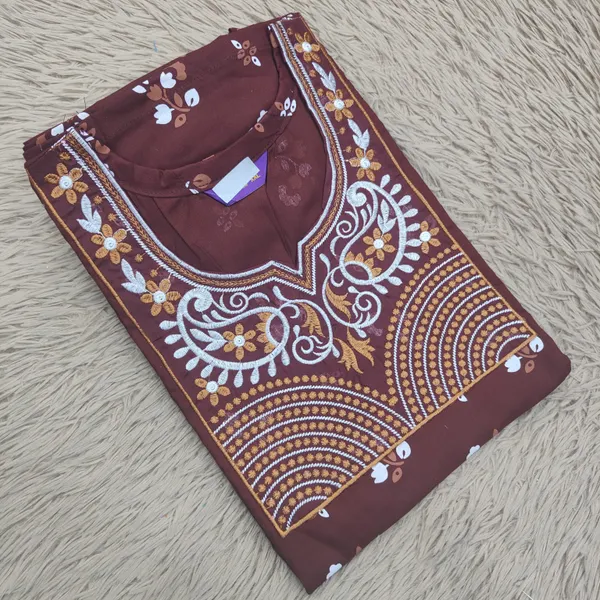 Pure Cotton Embroidered Nighty |NT3249