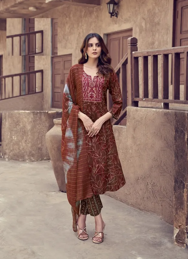 Premium Rayon Top–Bottom–Dupatta Set | TS2533