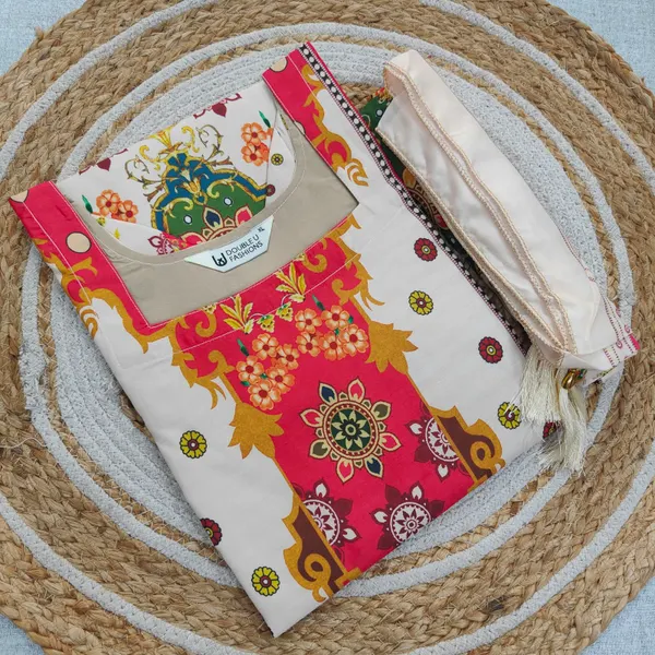 Muslin Karachi Style Straight Top with Dupatta | SK25