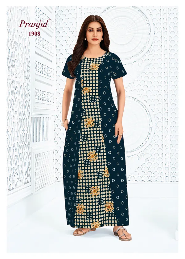Pranjul Nighty Pure Cotton | PN1908