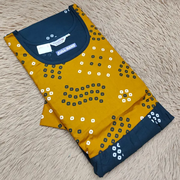 Full Hand Premium Frock Style Nighty } NT3109