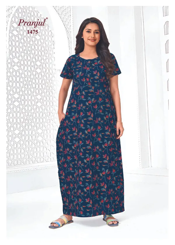 Pure Cotton Pranjul Nighty |PN1475