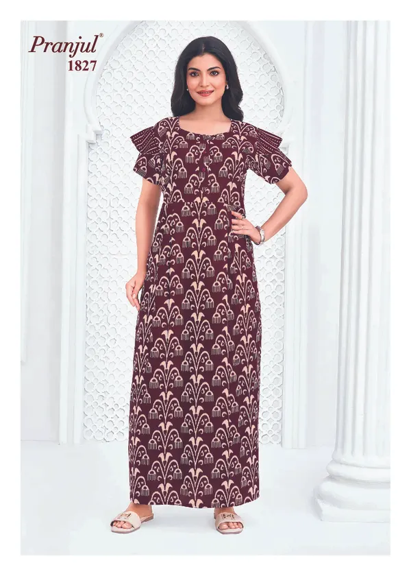 Pranjul Nighty Pure Cotton | PN1827